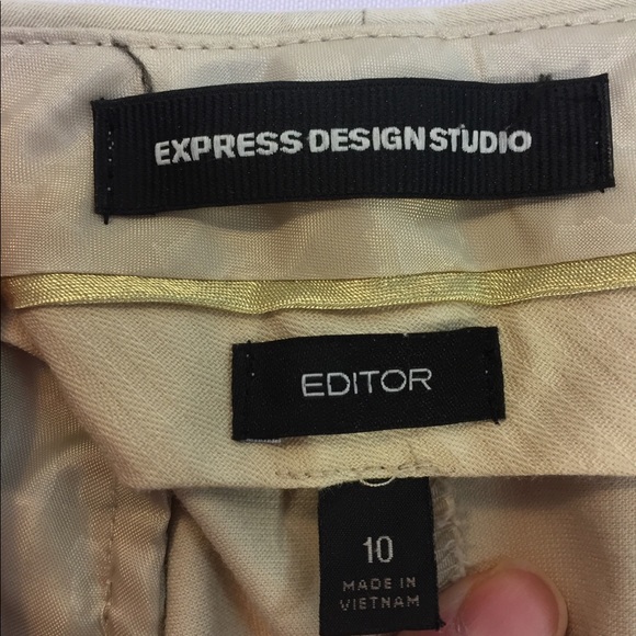 Express 10 editor khakis beige pants cream - Picture 4 of 5